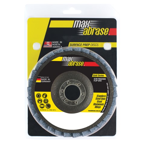 MAXABRASE SCM FINISHING FLAP DISC 125MM FINE / BLUE CARDED 